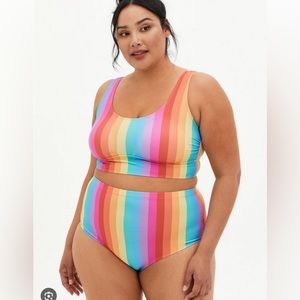 Torrid Rainbow Two Piece